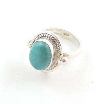 Tibet turquoise 925 sterling silver ring